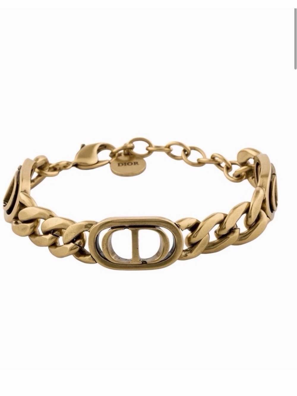 Dior logo bracelet gold